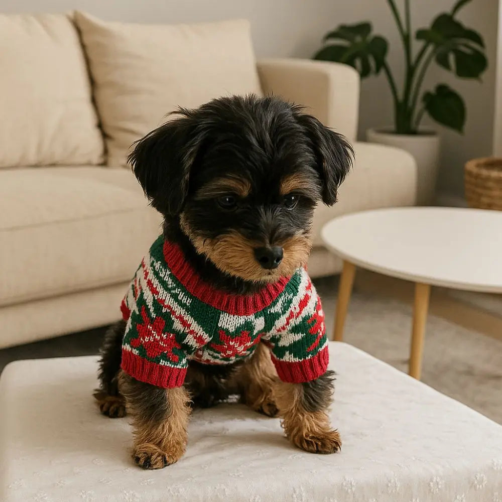 Cozy Christmas Rudolph Elk Sweater - Festive Knitwear for Your Pet