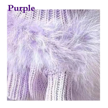 LuxePaw Colorful Faux Fur Sweater - Designer Warmth for Small Dogs & Cats