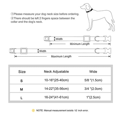 PawPerfect Custom Engraved Nylon Dog Collar - Personalized Comfort for All Breeds