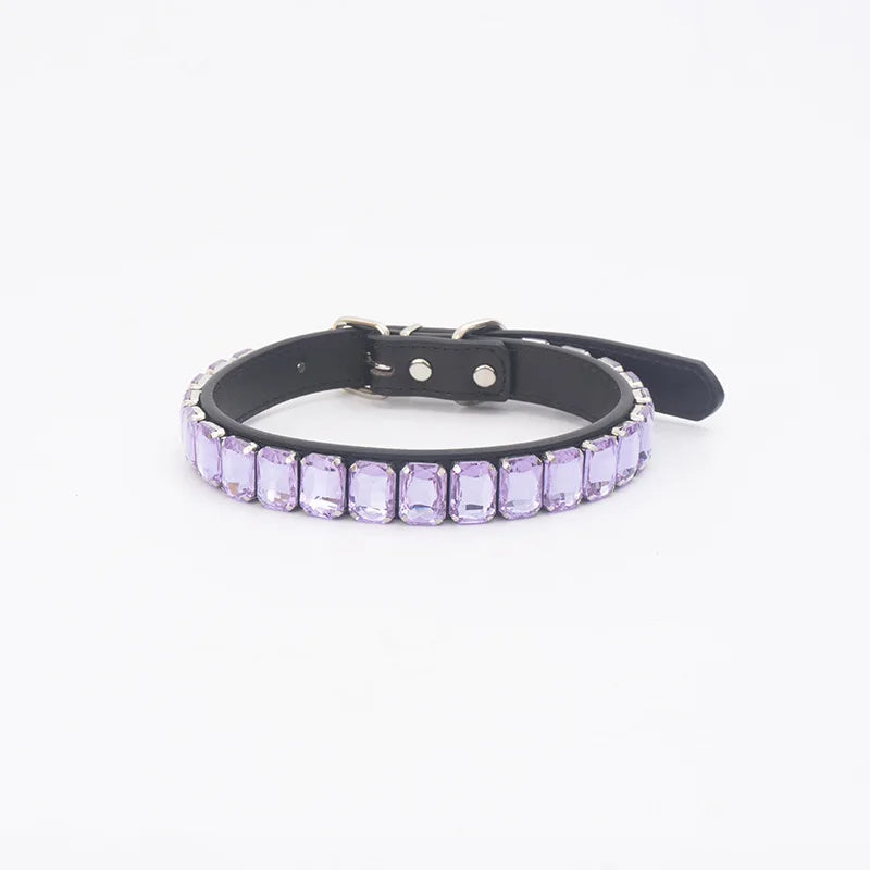 PawSparkle Rhinestone Dog Collar – Premium Crystal Gemstone Necklace for Dogs and Cats