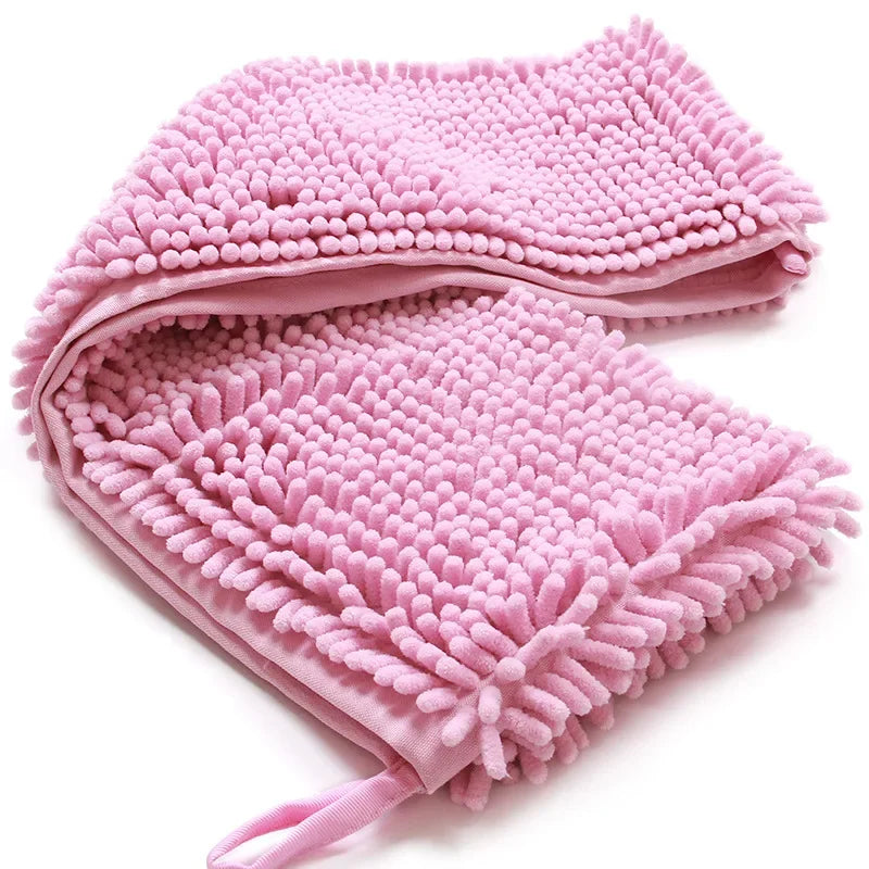 PawDry Ultra-Absorbent Chenille Towel Blanket – Quick-Drying Premium Bath Towel for Dogs