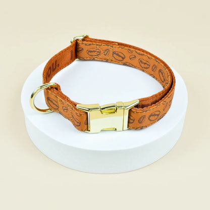 LoveFest Adjustable Pet Collar – Double-Sided Print with Charming Pendant