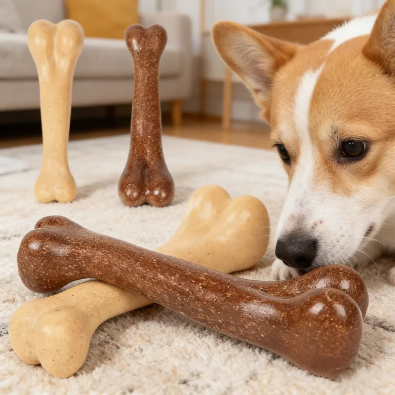 PowerChew Savory Beef Bone – Durable Interactive Molar Toy for Aggressive Chewers