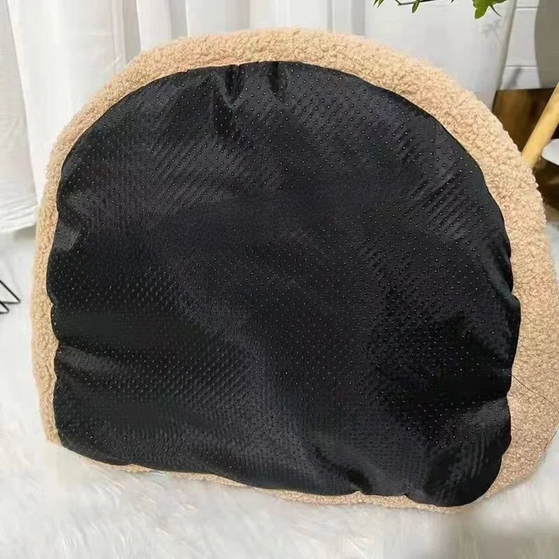 CozyHaven Semi-Enclosed Pet Nest – Winter Warmth for Cats & Small Dogs
