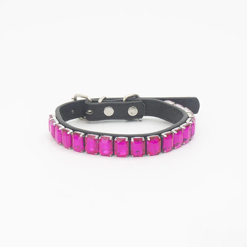 PawSparkle Rhinestone Dog Collar – Premium Crystal Gemstone Necklace for Dogs and Cats