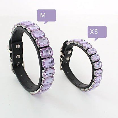Bling Rhinestone Dog Collar – Sparkling Style with Glass Crystals