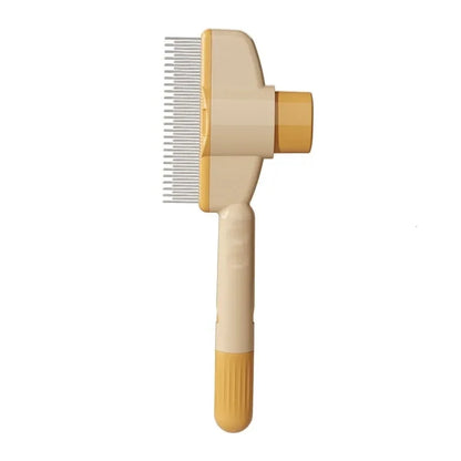 FurGlow Self-Cleaning Grooming Comb – Premium De-Shedding Slicker Brush for Cats and Dogs
