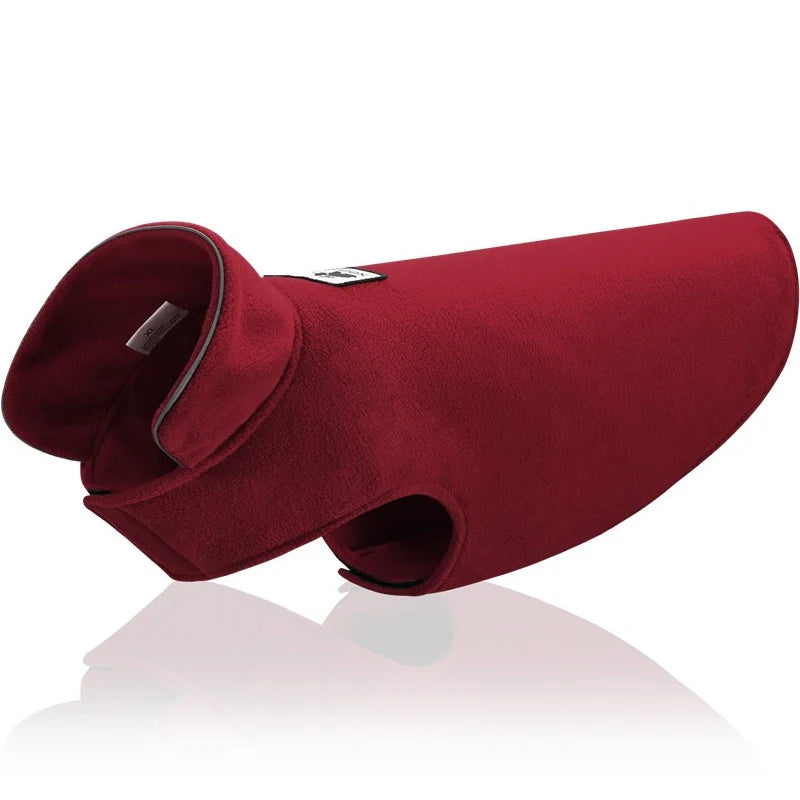 Reversible Winter Fleece Dog Jacket for Small to Large Breeds