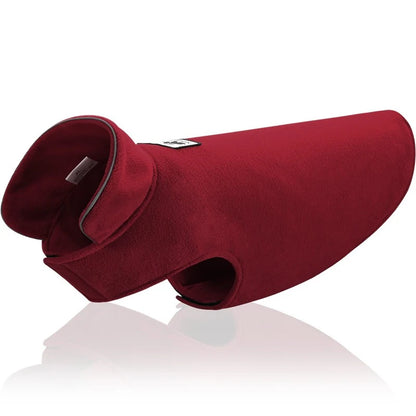 Reversible Winter Fleece Dog Jacket for Small to Large Breeds
