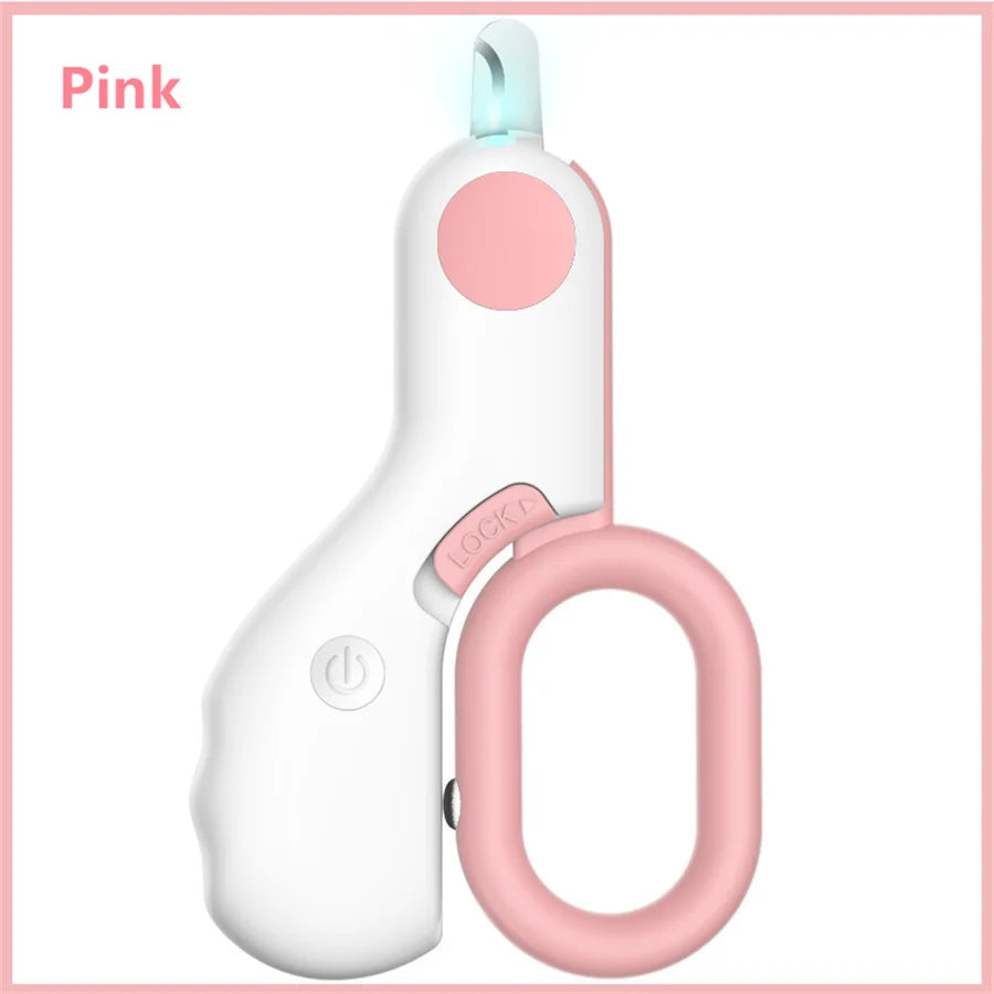PawGlow Precision LED Pet Nail Trimmer – Safe & Ergonomic Grooming Clipper with Dual Light Modes