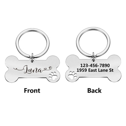 Personalized Dog Tags with Custom Text
