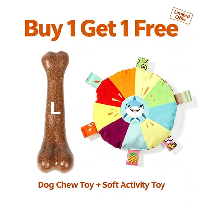 PowerChew Savory Beef Bone – Durable Interactive Molar Toy for Aggressive Chewers
