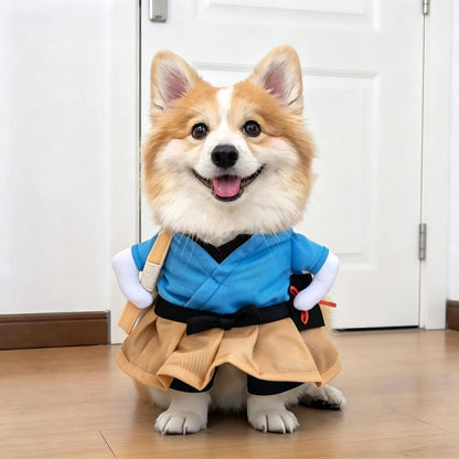 Spooktacular Pet Transformation Costume – Festive Fleece Halloween Apparel for Dogs & Cats