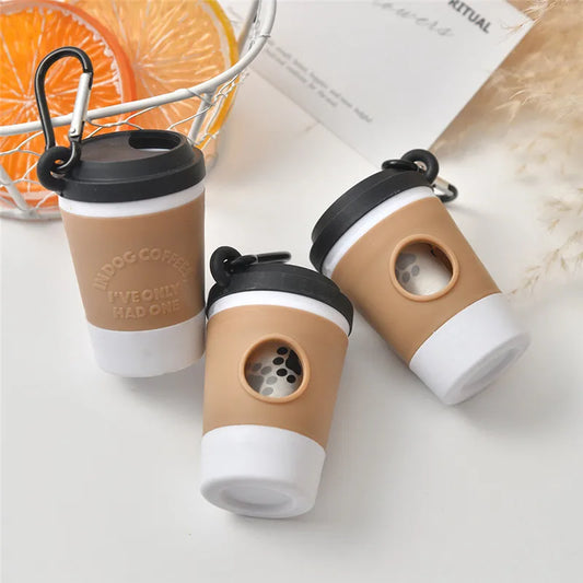 Chic Coffee Cup Dog Poop Bag Holder – Stylish On-the-Go Dispenser
