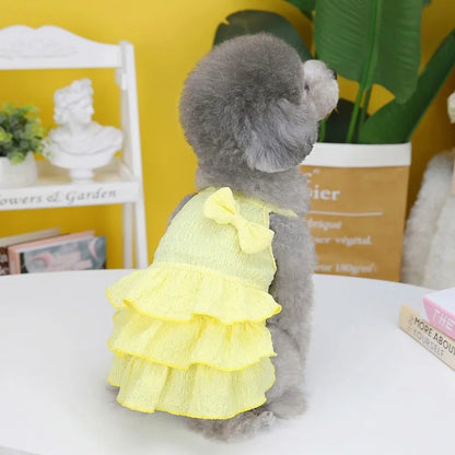 BlossomBelle Pet Princess Dress – Charming Spring Frock for Elegant Small & Medium Breeds