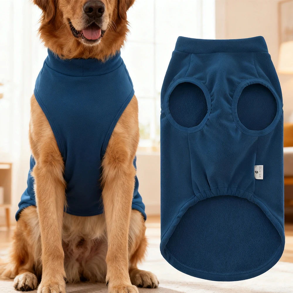 Cozy Fleece Dog Sweater Pajamas - Ultimate Winter Warmth for Medium to Large Dogs
