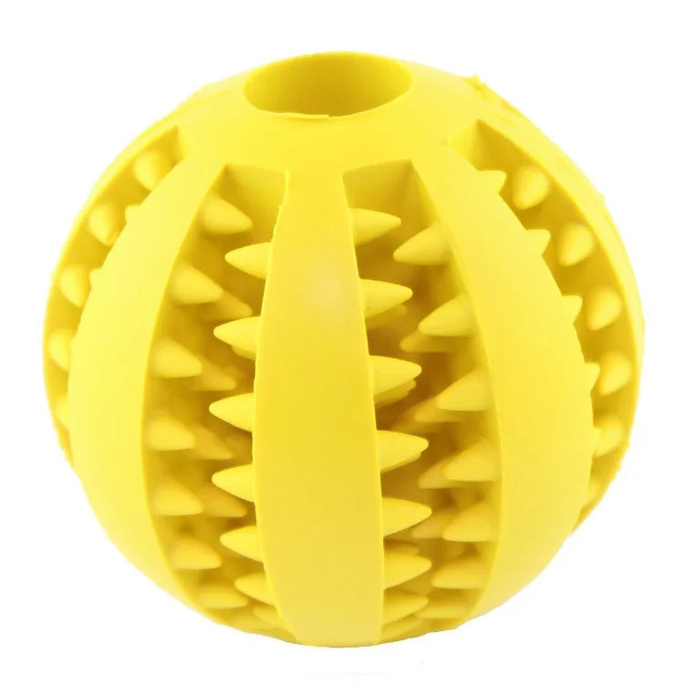 PlaySmart Interactive Rubber Food Ball - Tooth Cleaning & Chew Toy for Dogs