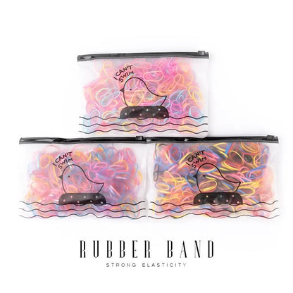 High-Elasticity Pet Hair Bands – 200-Piece Vibrant Grooming Set