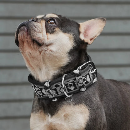 Reflective Wide Dog Collar - Durable & Adjustable for Medium to Large Breeds