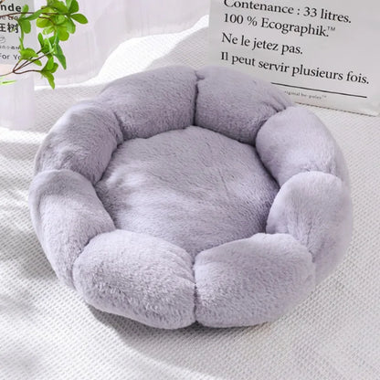 Blossom Bliss Plush Flower Pet Bed - Cozy Comfort for Small & Medium Pets - Barking Meows