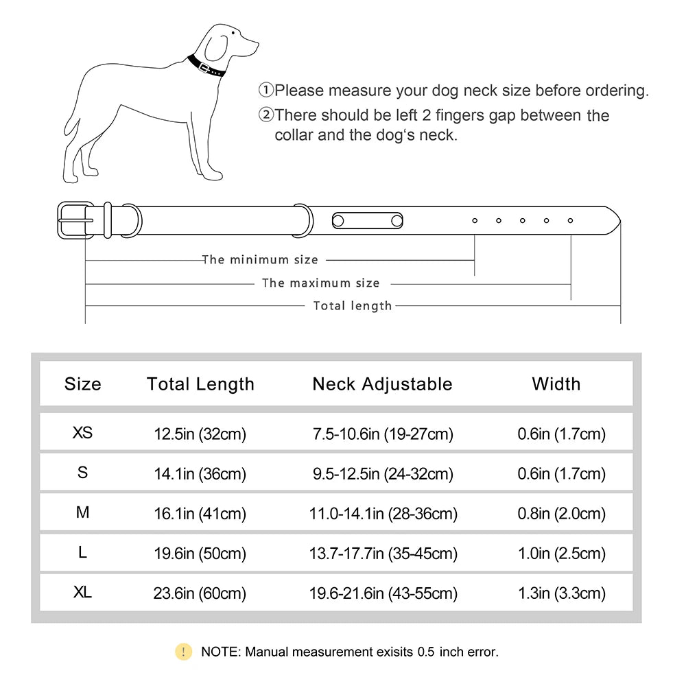Soft Padded PU Leather Dog Collar – Stylish Comfort for All Breeds