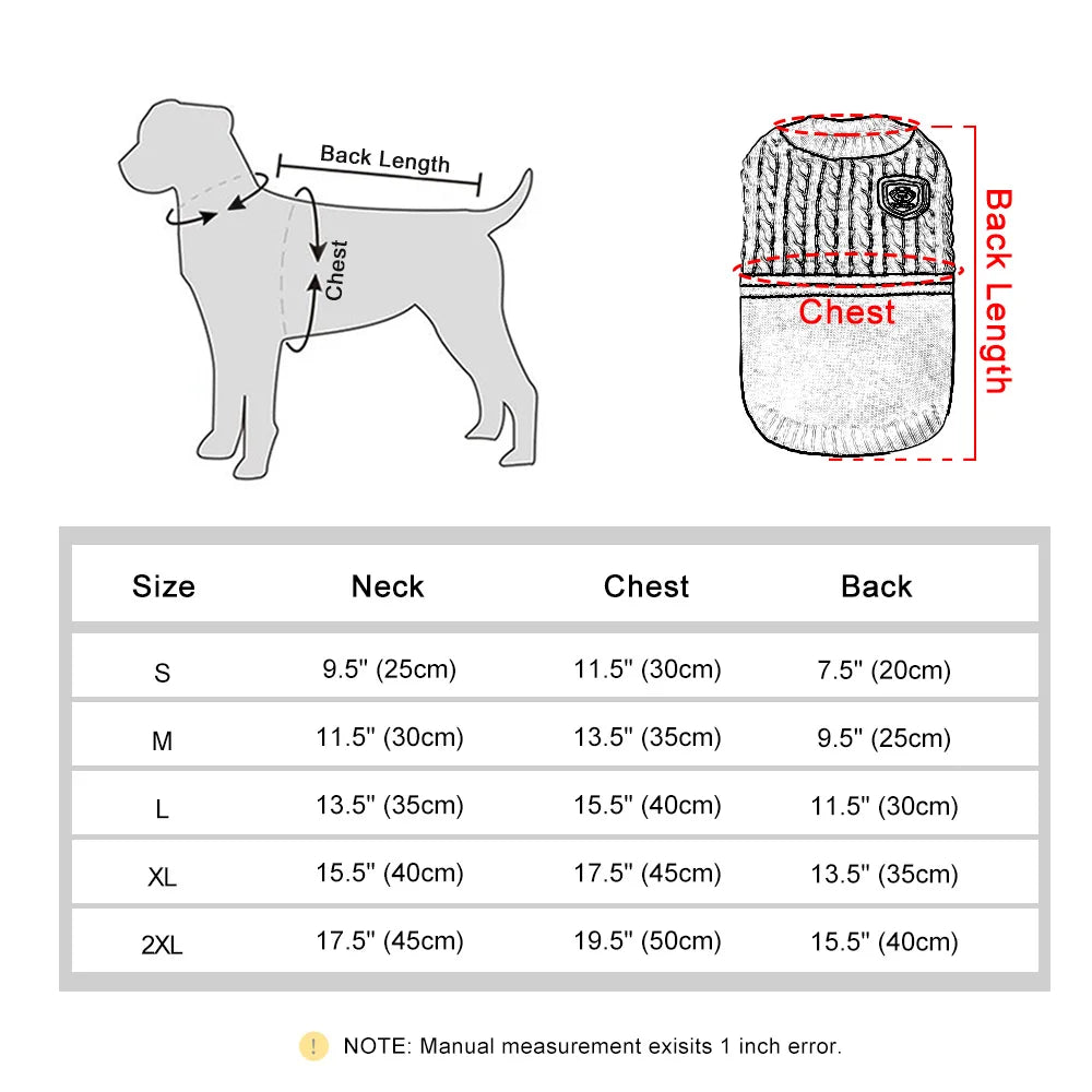 Cozy Classics: Festive Cotton Sweater for Small & Medium Pets