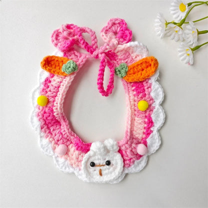 CozyFruit Handmade Knitted Neck Collar – Cute Accessories for Cats and Dogs