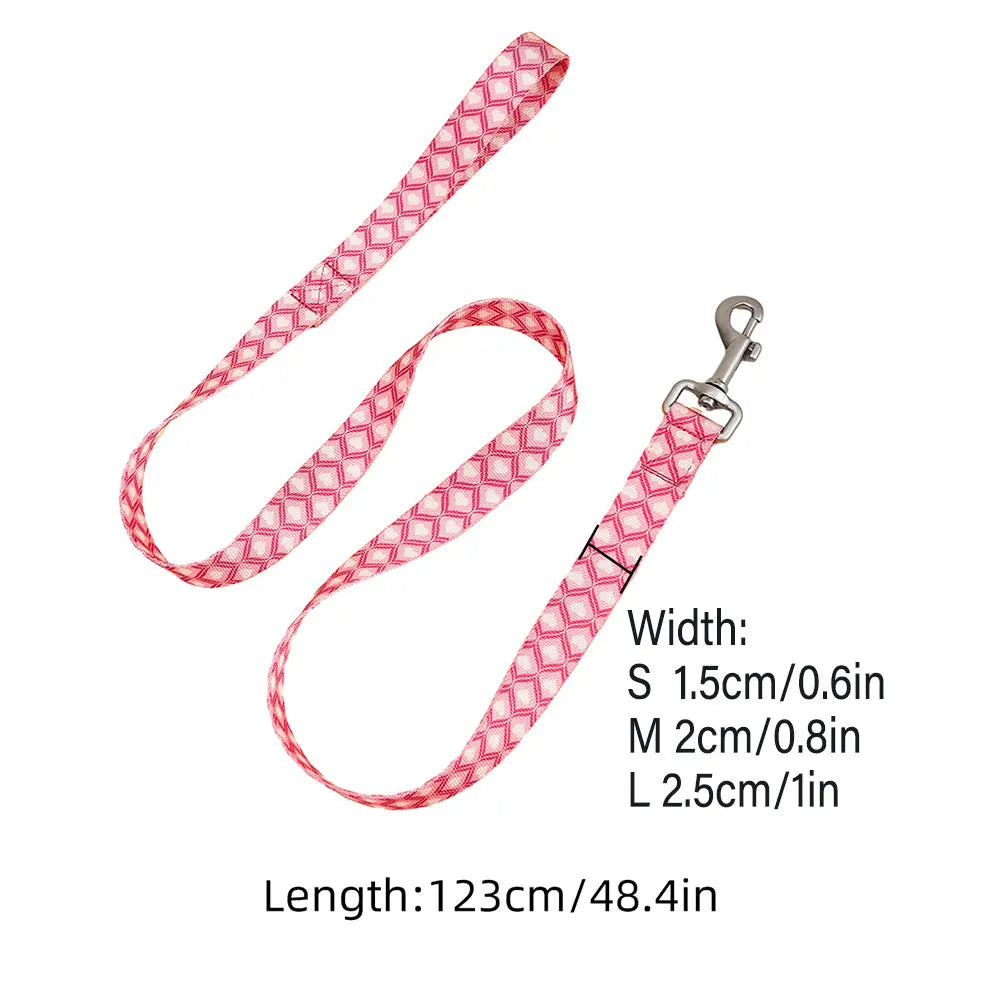 SilkPrint Comfort Leash – Vibrant Nylon Lead for Stylish Walk
