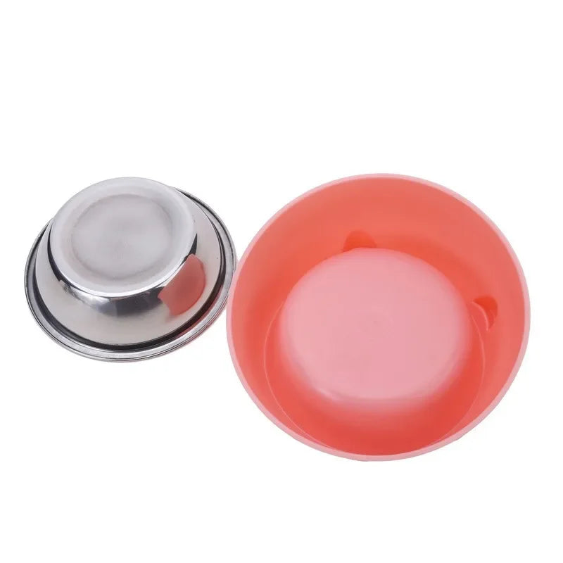 Stainless Steel Cat Bowl with Non-Slip Base – 15° Neck Protection Design