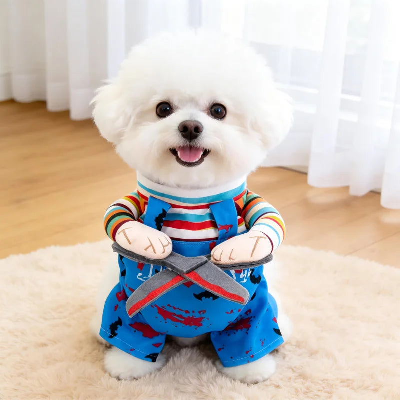 Spooktacular Pet Transformation Costume – Festive Fleece Halloween Apparel for Dogs & Cats
