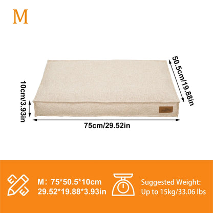 CozyCrate Orthopedic Linen Dog Bed Pad – Ultra-Soft Removable Washable Kennel Mat