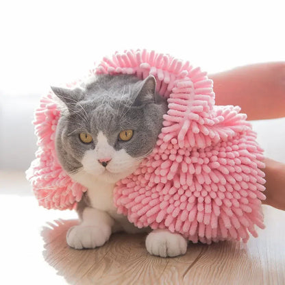 PawDry Ultra-Absorbent Chenille Towel Blanket – Quick-Drying Premium Bath Towel for Dogs