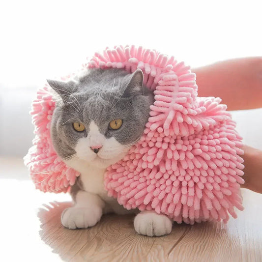 PawDry Ultra-Absorbent Chenille Towel Blanket – Quick-Drying Premium Bath Towel for Dogs
