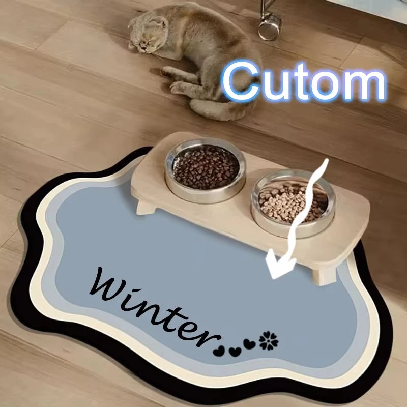 PawSplash Custom Diatomite Feeding Mat – Absorbent & Non-Slip Mealtime Mat