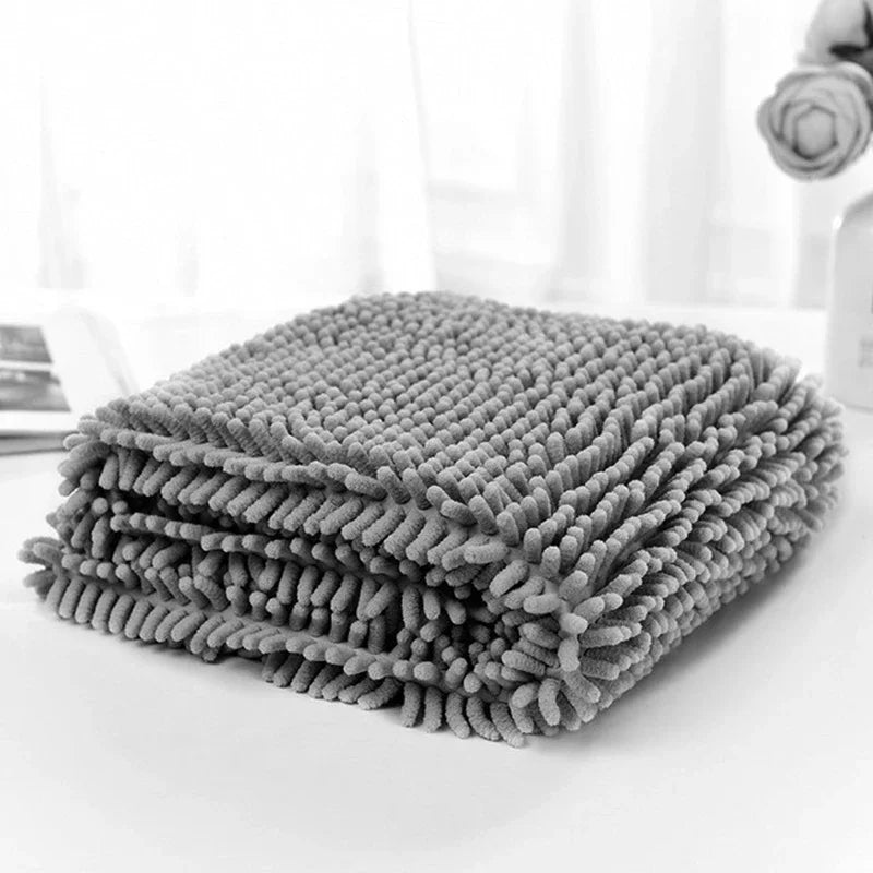 PawDry Ultra-Absorbent Chenille Towel Blanket – Quick-Drying Premium Bath Towel for Dogs