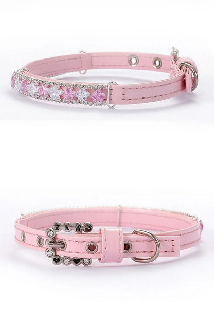 Luxury Rhinestone Puppy Collar – Sparkling Elegance for Small Dogs & Cats