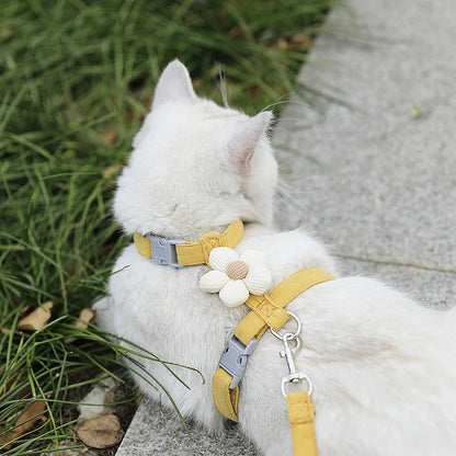 PawBreeze Adjustable Escape-Proof Harness & Leash Set – Breathable Comfort for Cats and Small Dogs