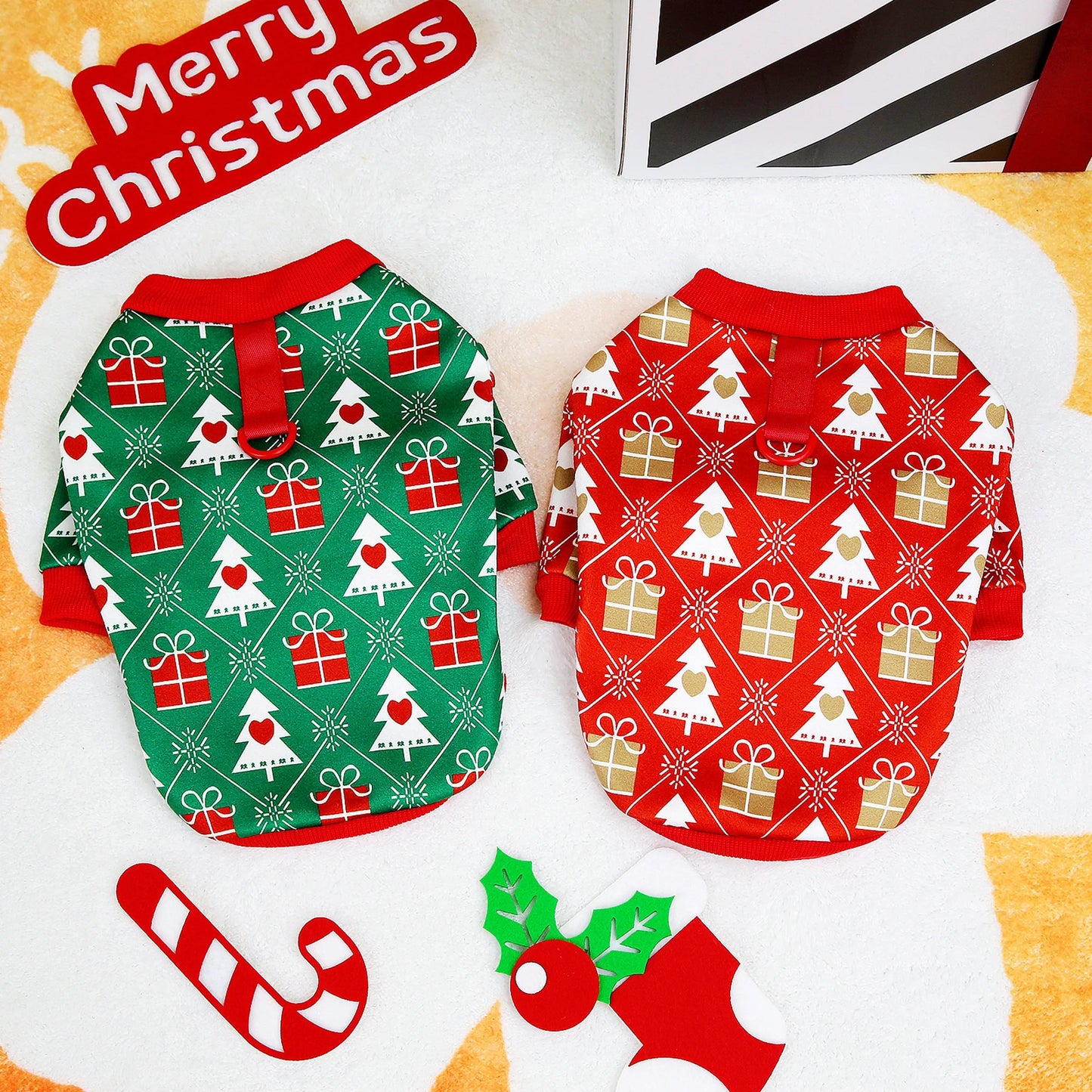 Adorable Christmas Tree T-Shirt - Festive Holiday Outfit for Small Pets