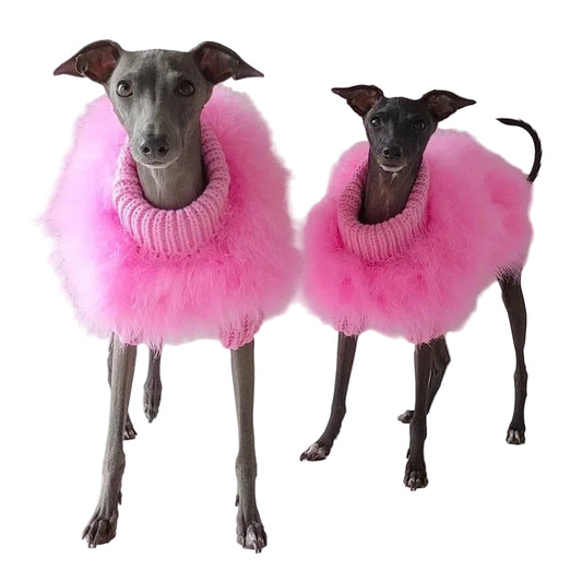 LuxePaw Colorful Faux Fur Sweater - Designer Warmth for Small Dogs & Cats