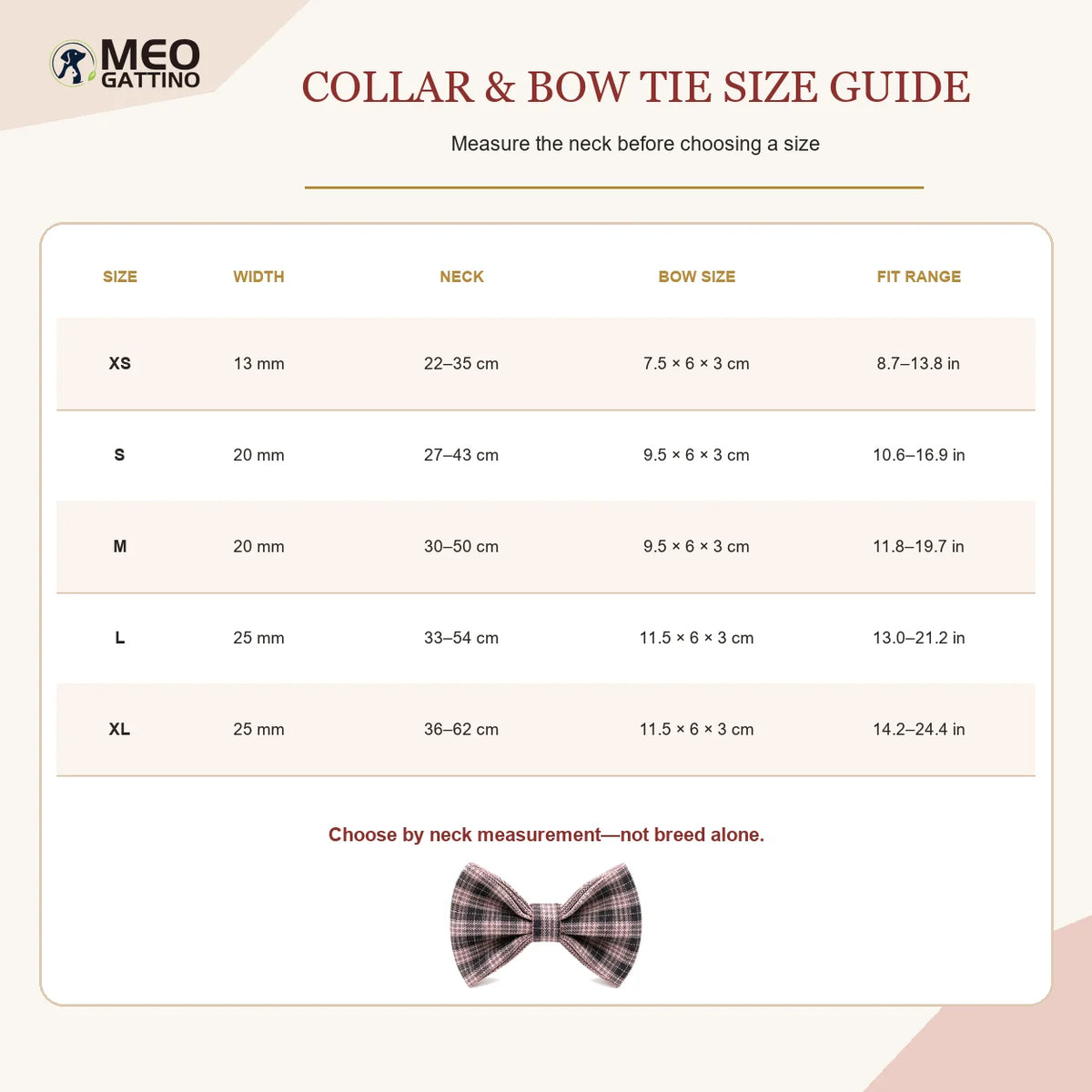 PlaidPaws Personalized Bow Tie Collar Set – Vintage Charm with Custom Engraved Gold Hardware