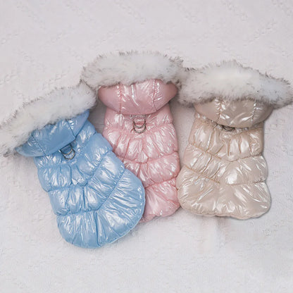 Ultimate Winter Dog Hoodie - Waterproof & Windproof Coat with Fur Trim