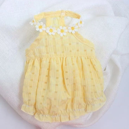 Blossom Breeze Pet Skirt – Elegant Floral Dress for Cats and Small Dogs