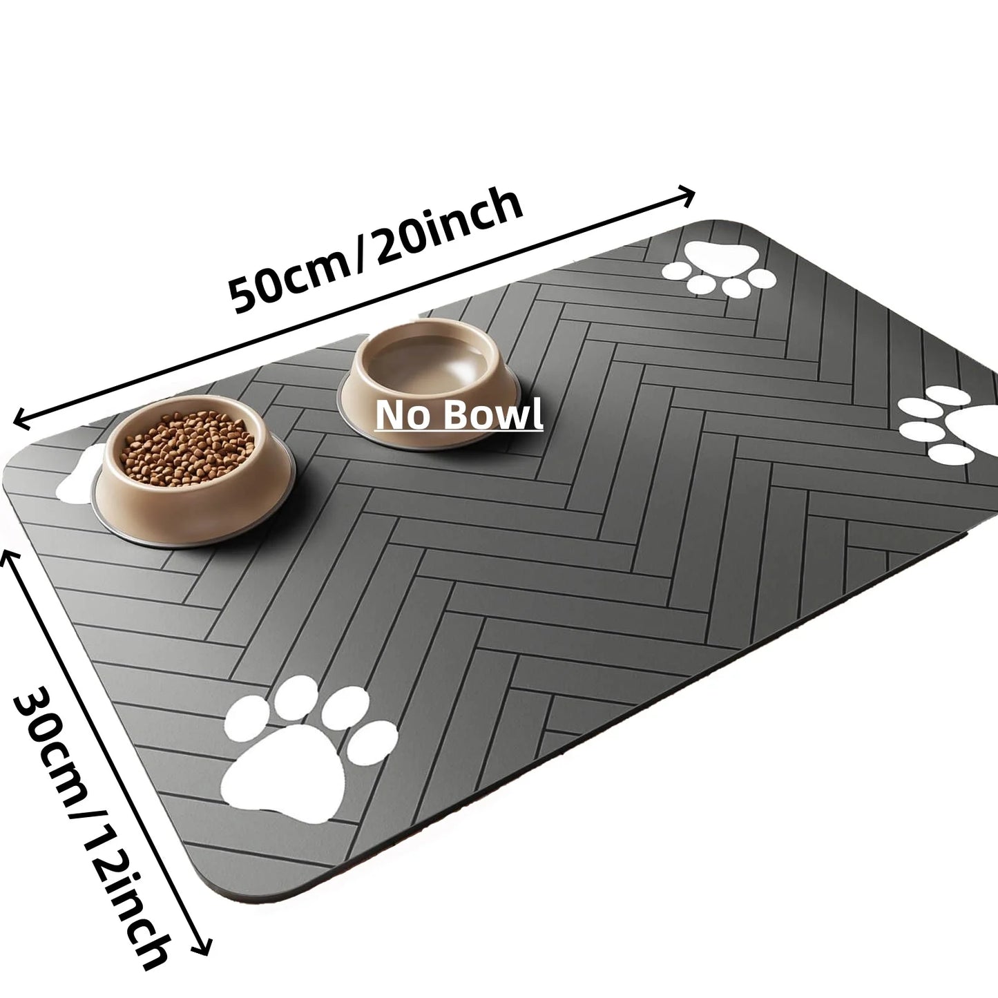Pet Feeding Mat-Absorbent with Waterproof Rubber Backing