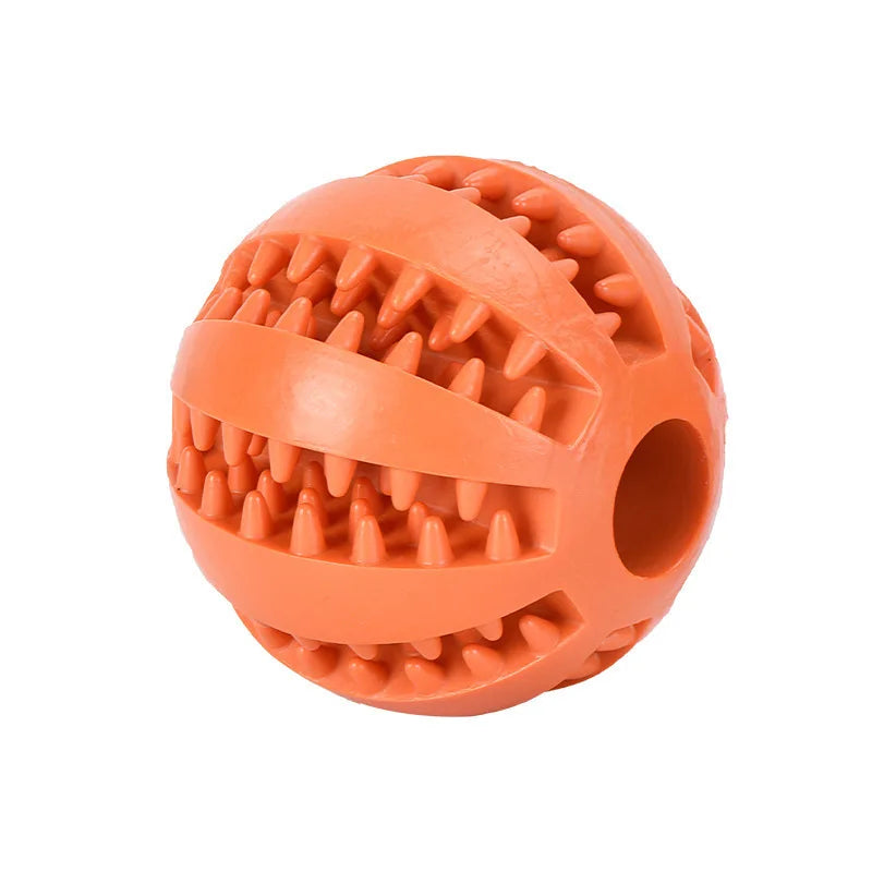 PlaySmart Interactive Rubber Food Ball - Tooth Cleaning & Chew Toy for Dogs