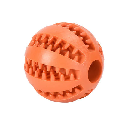 PlaySmart Interactive Rubber Food Ball - Tooth Cleaning & Chew Toy for Dogs