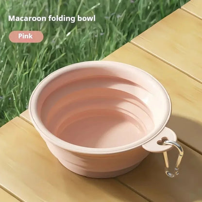 HydroPaws Collapsible 2-in-1 Travel Bowl – Portable Silicone Feeder with Carabiner