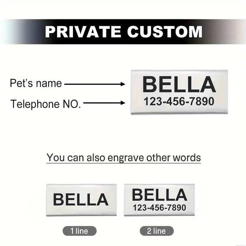 Personalized ID Tag Cat Collar with Bell & Safety Breakaway