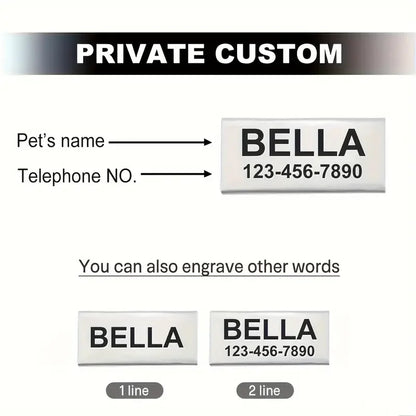 Personalized ID Tag Cat Collar with Bell & Safety Breakaway