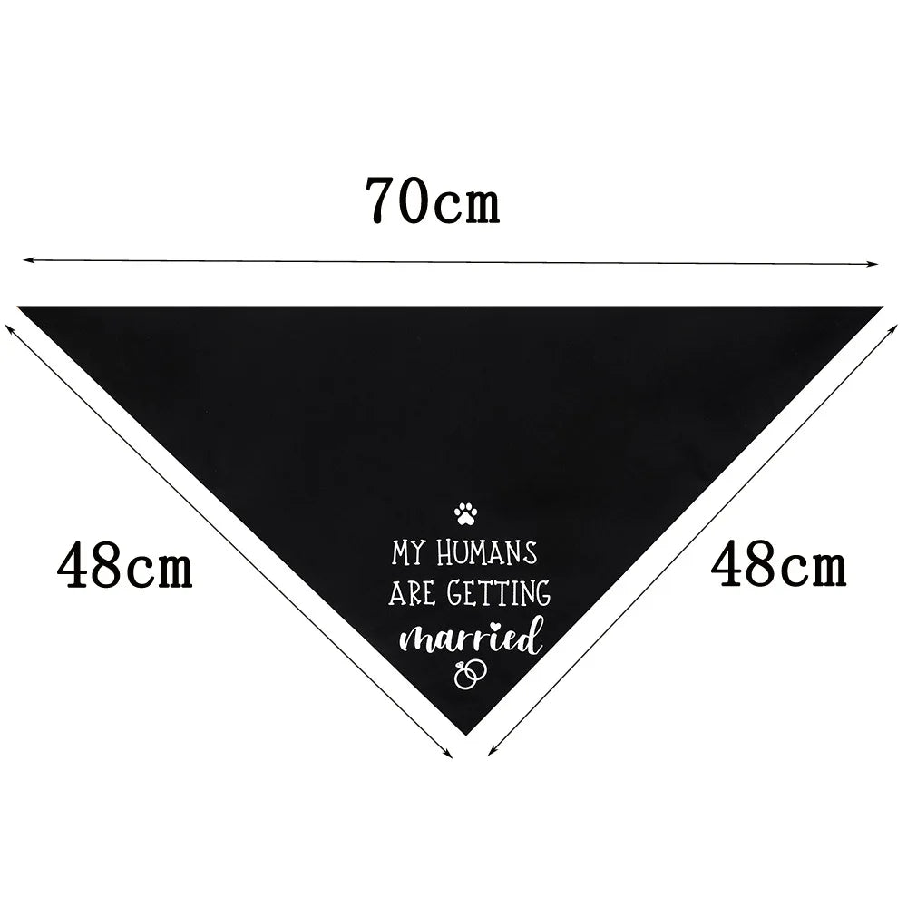 EverAfter Engagement & Wedding Pet Bandana – Charming Announcement Triangle Scarf