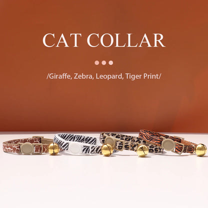 WildSide Animal Print Cat Collar – Breakaway Protection with Bow Tie & Bell